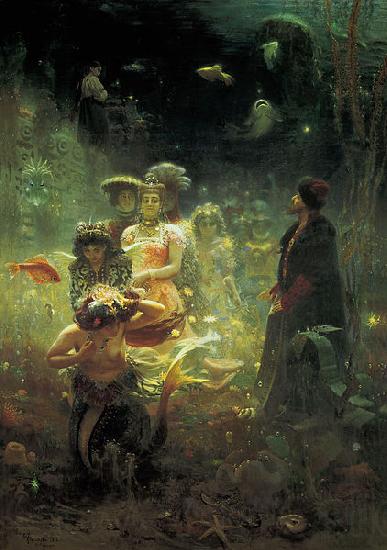 llya Yefimovich Repin Sadko in the Underwater Kingdom France oil painting art